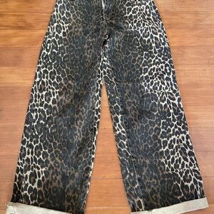 Edikted Animal Print Denim Pants